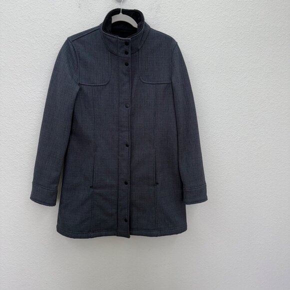 Prana Fleece Lined Full Zip and Snap Winter Jacket Coat Womens size Large - Picture 1 of 10